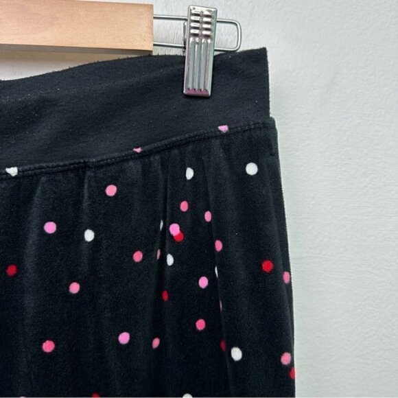 Kate Spade Sleep Lounge Jogger Pants Valour Black Polka Dot Small - Picture 1 of 8